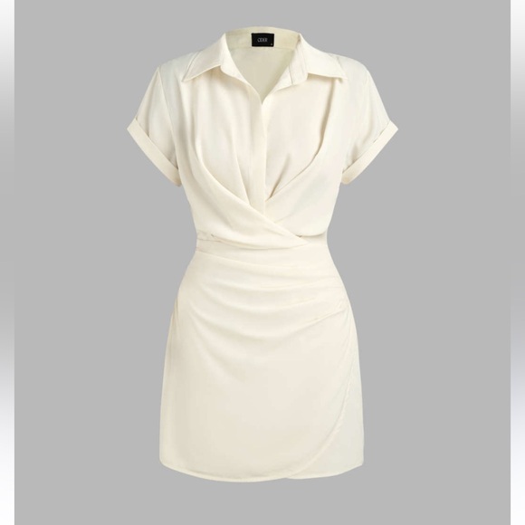 Cider Dresses & Skirts - Cider Collar Wrap Buckle Mini Dress